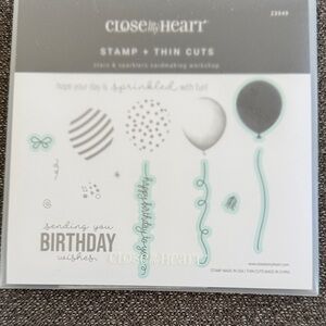 Close to My Heart Stamp and Thin Cuts Set - Black and Gray